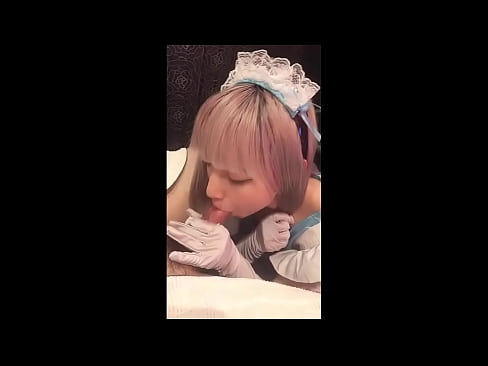 ❤️ جاپاني بت [ميوڪا]، فرينچ نوڪر جو لباس، حصو 1، بلو جاب ۽ لوشن سان جرڪ آف ❤❌  ﹏